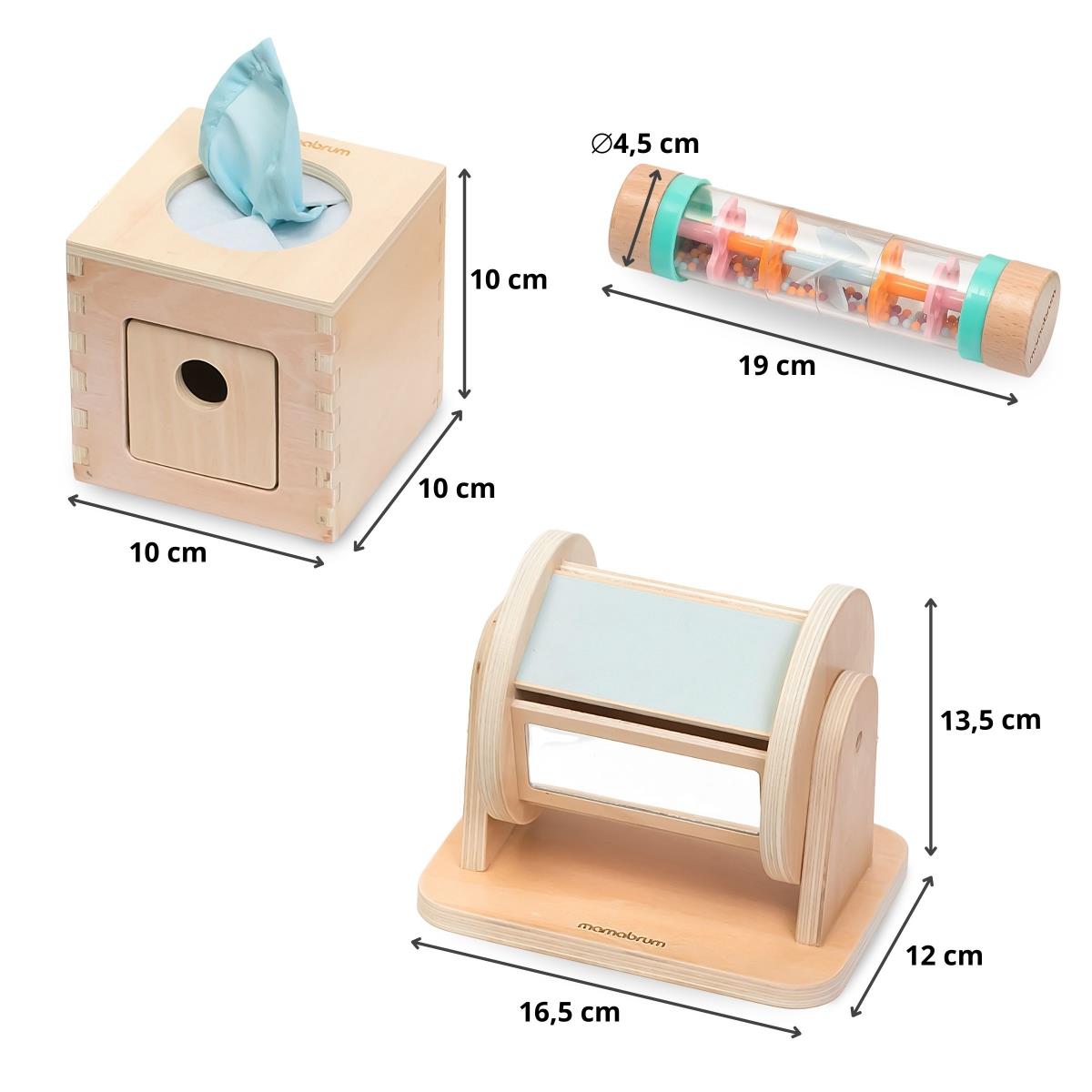 Montessori súprava hračiek pre batoľa 0-6 mesiacov