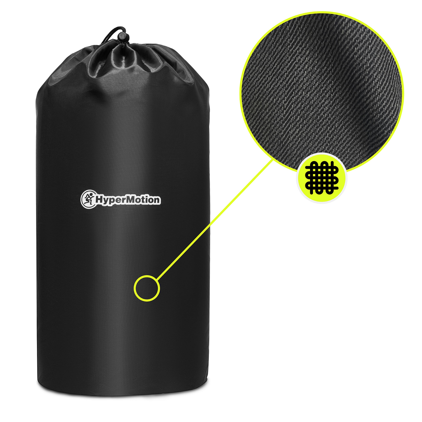 Veľká akupresúrna podložka s vankúšom a poťahom - 130 cm HyperMotion sivo-mätová