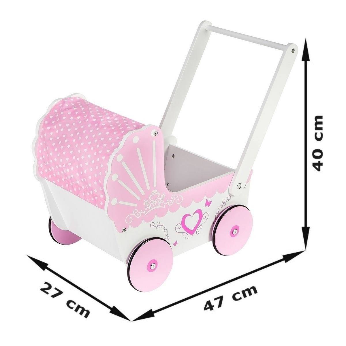 Drevený kočík pre bábiky