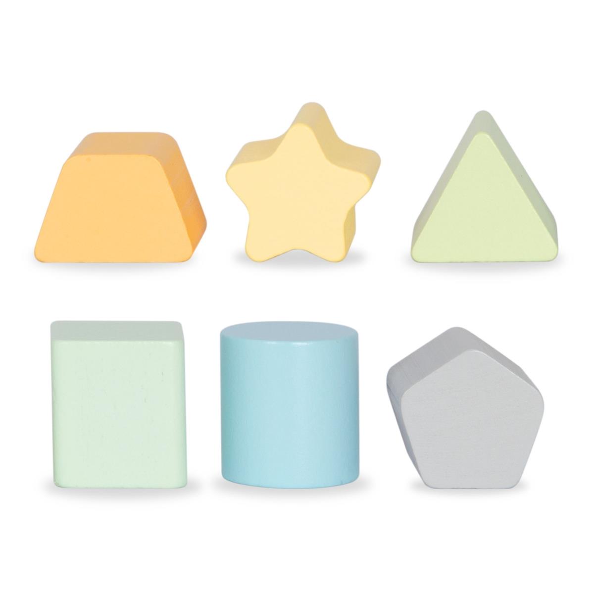 Drevené chodítko 2 v 1 s funkciou vzdelávacej kocky, ružové