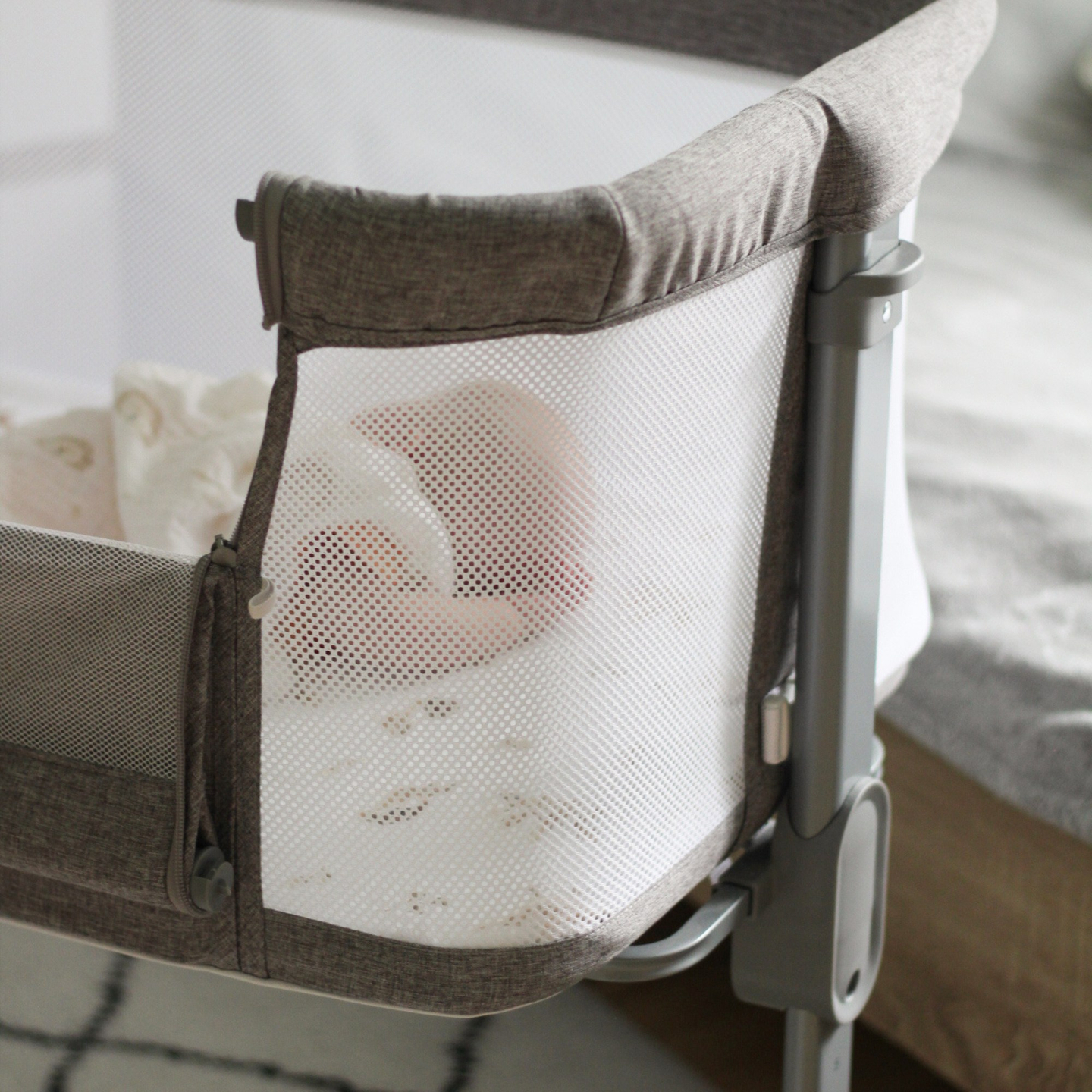 Predlžovacia postieľka Moby-Systém LUNA 3v1 - sivá