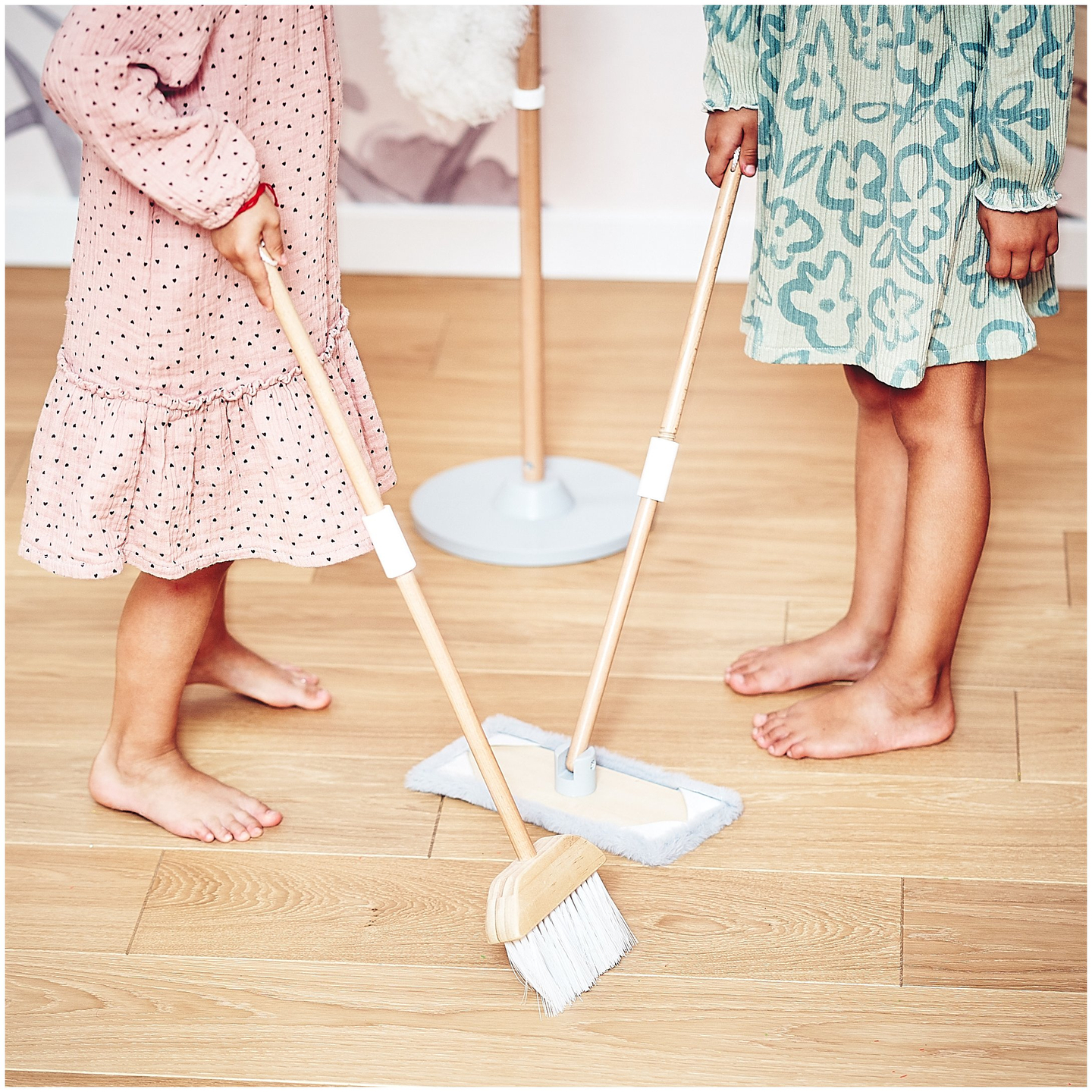 Drevená čistiaca súprava