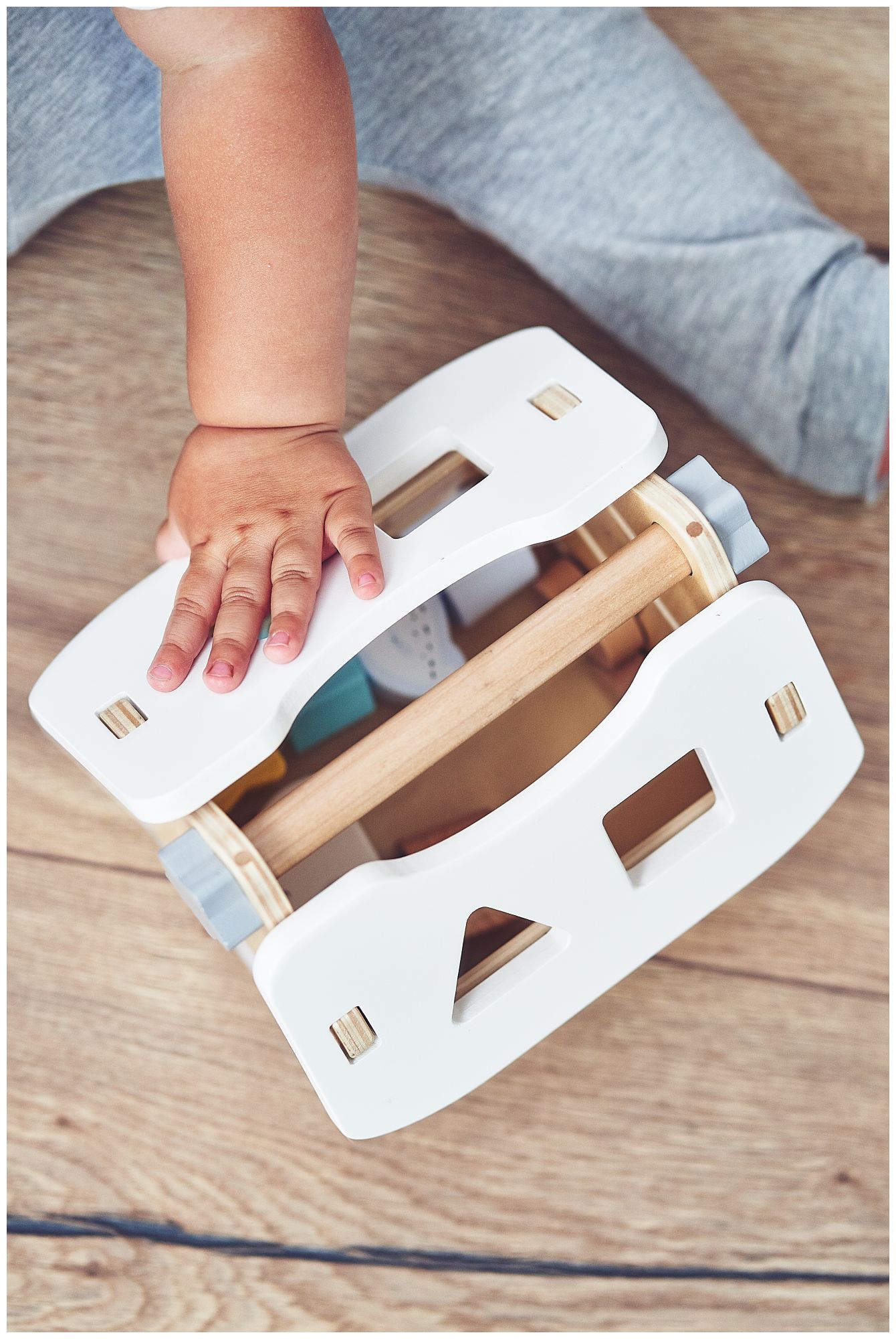 Sorter - vzdelávací drevený domček s kockami