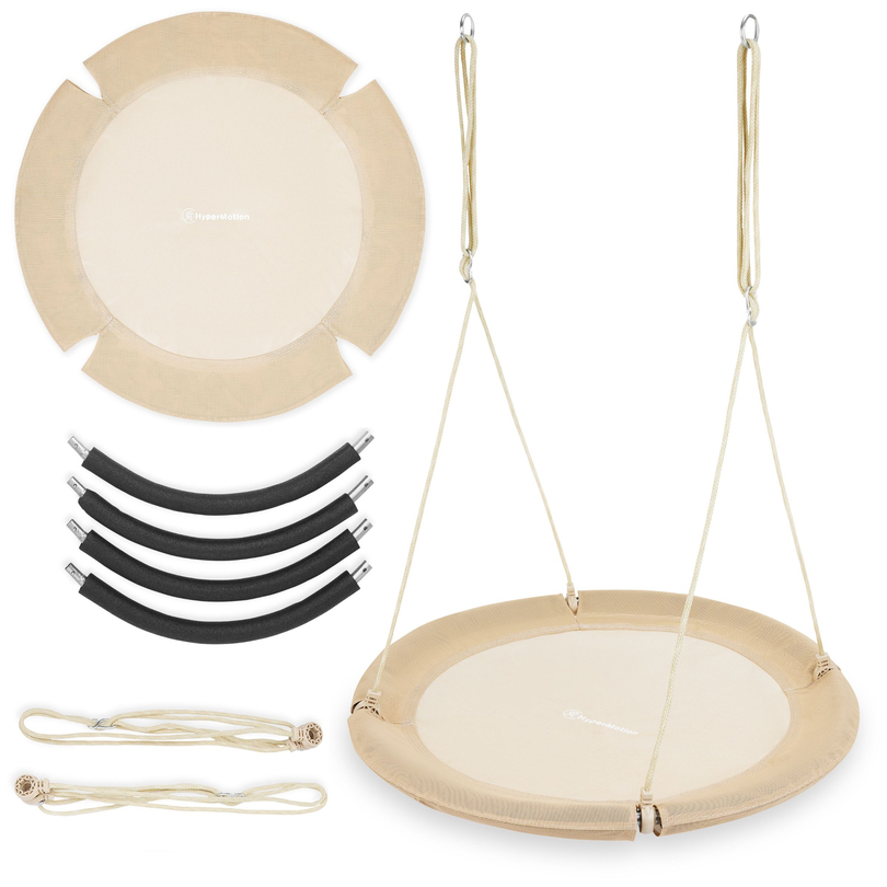 Hojdačka HyperMotion Bocianie hniezdo - priemer 100 cm, béžová farba