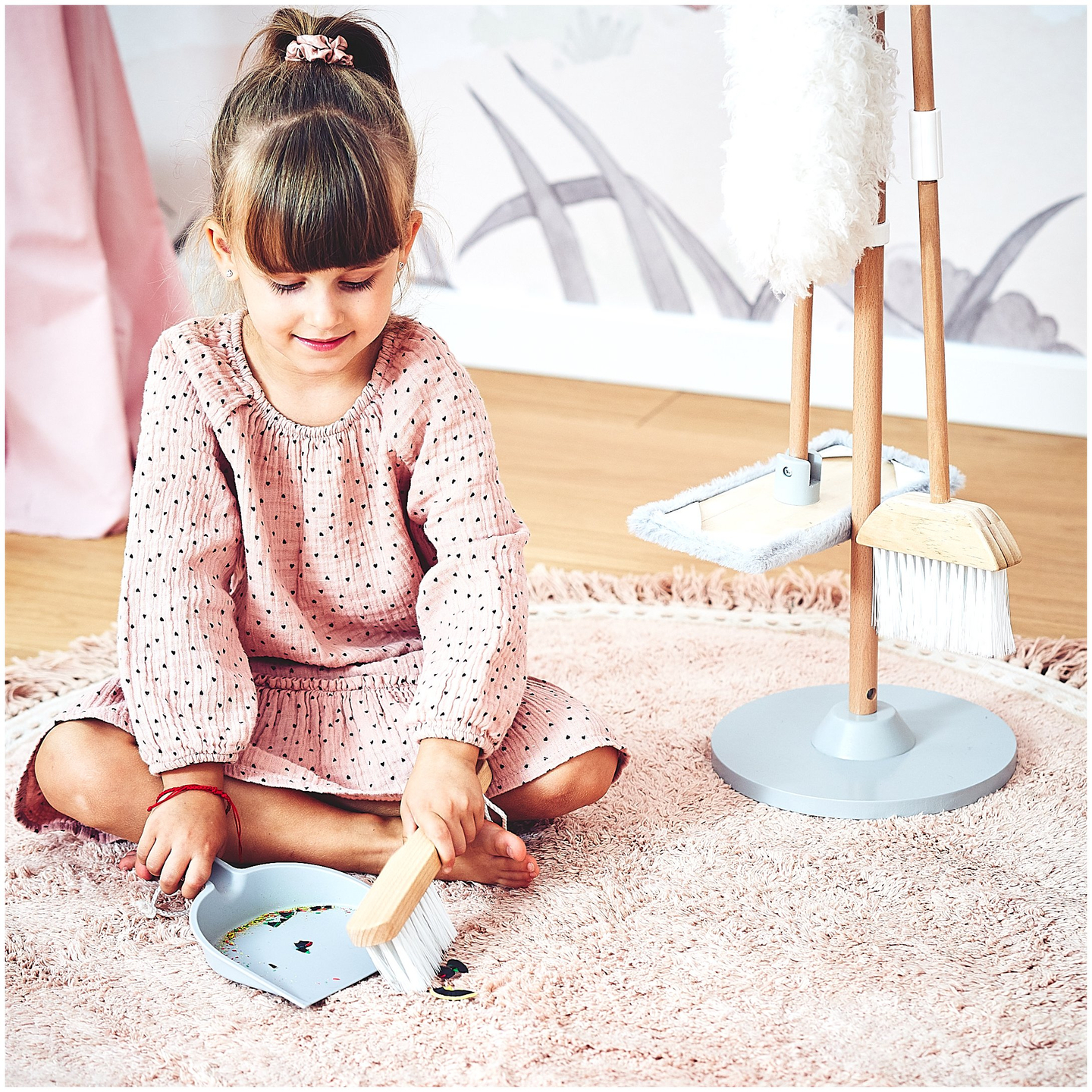 Drevená čistiaca súprava