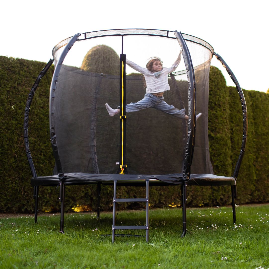 Detská záhradná trampolína HyperMotion - 244 cm 8FT - s rebríkom a vnútornou sieťou - pre dom a záhradu