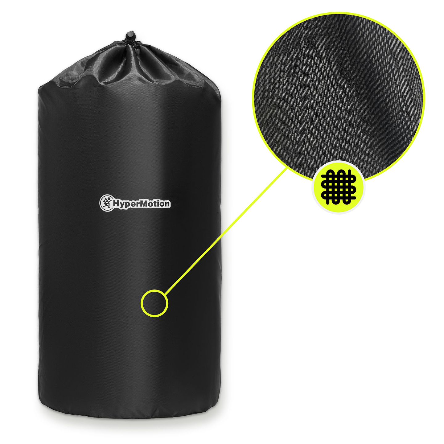 Akupresúrna podložka s vankúšom a poťahom - 72 cm HyperMotion čiernobiela