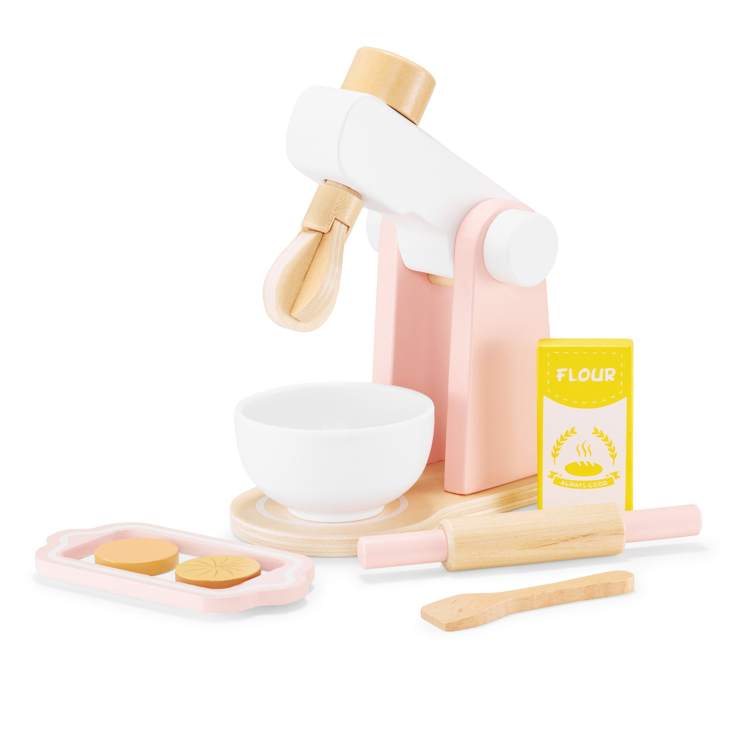 Drevená miešačka na cesto s príslušenstvom, pre deti
