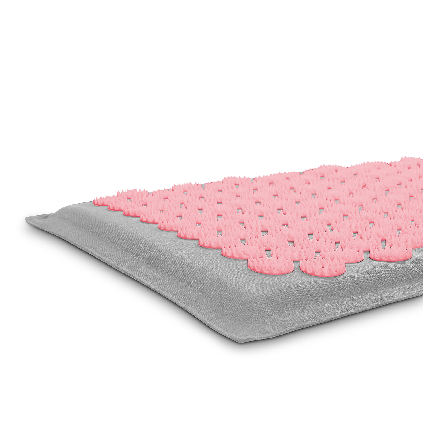 EKO ľanová akupresúrna podložka s kokosovým vláknom a pohánkovým vankúšom – 68 cm HyperMotion sivá a ružová