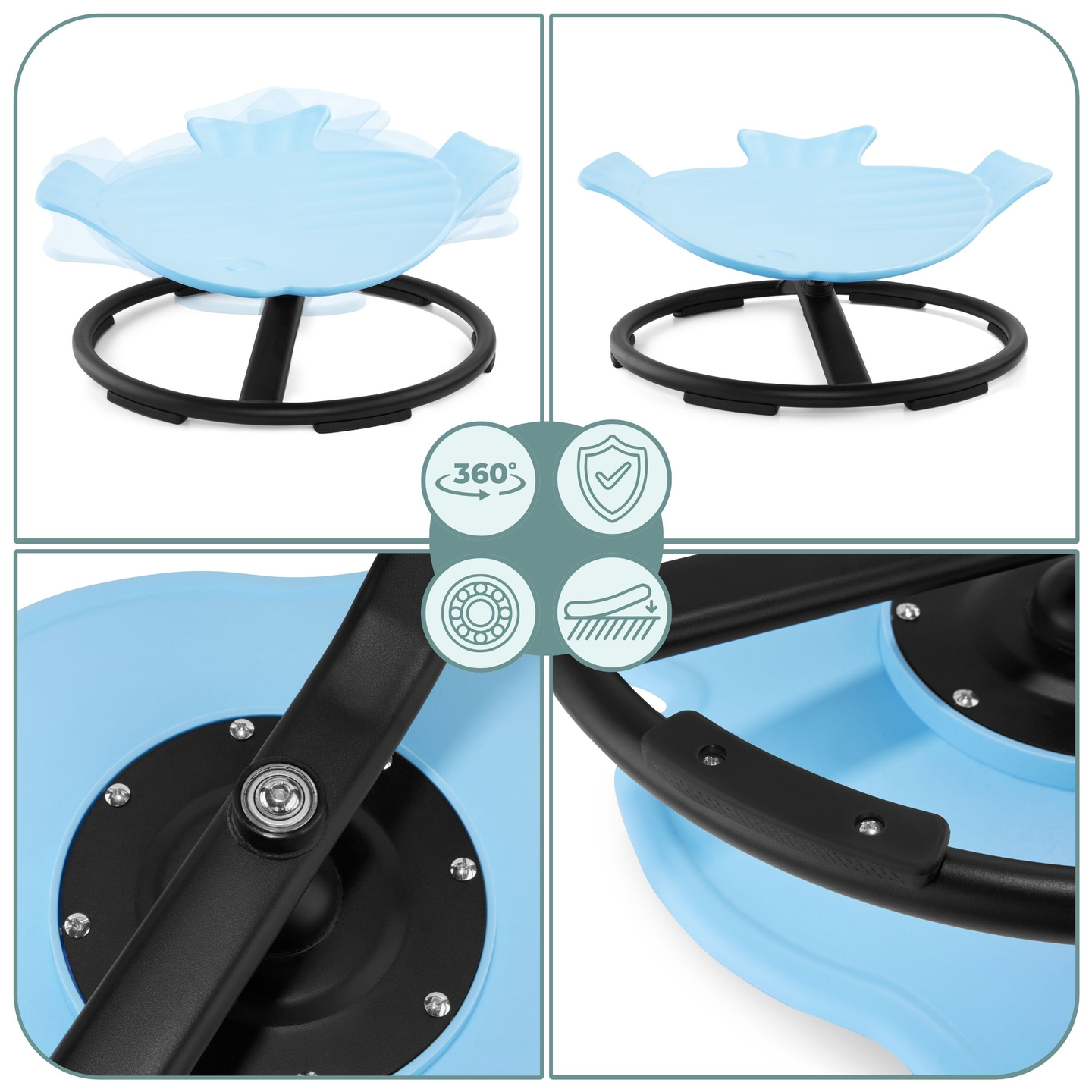 Mini kolotoč pre deti Ryba - modrý