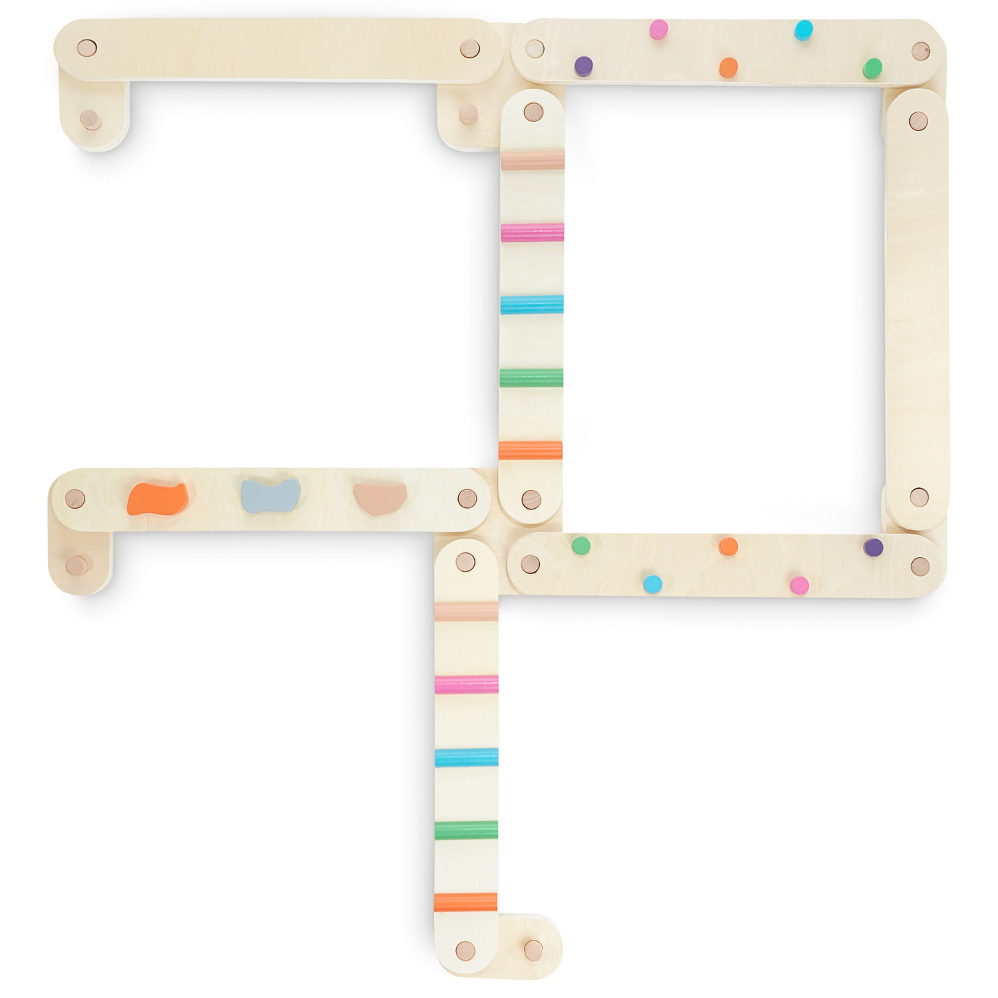 Drevená balančná dráha - zmyslová dráha - 14 prvkov