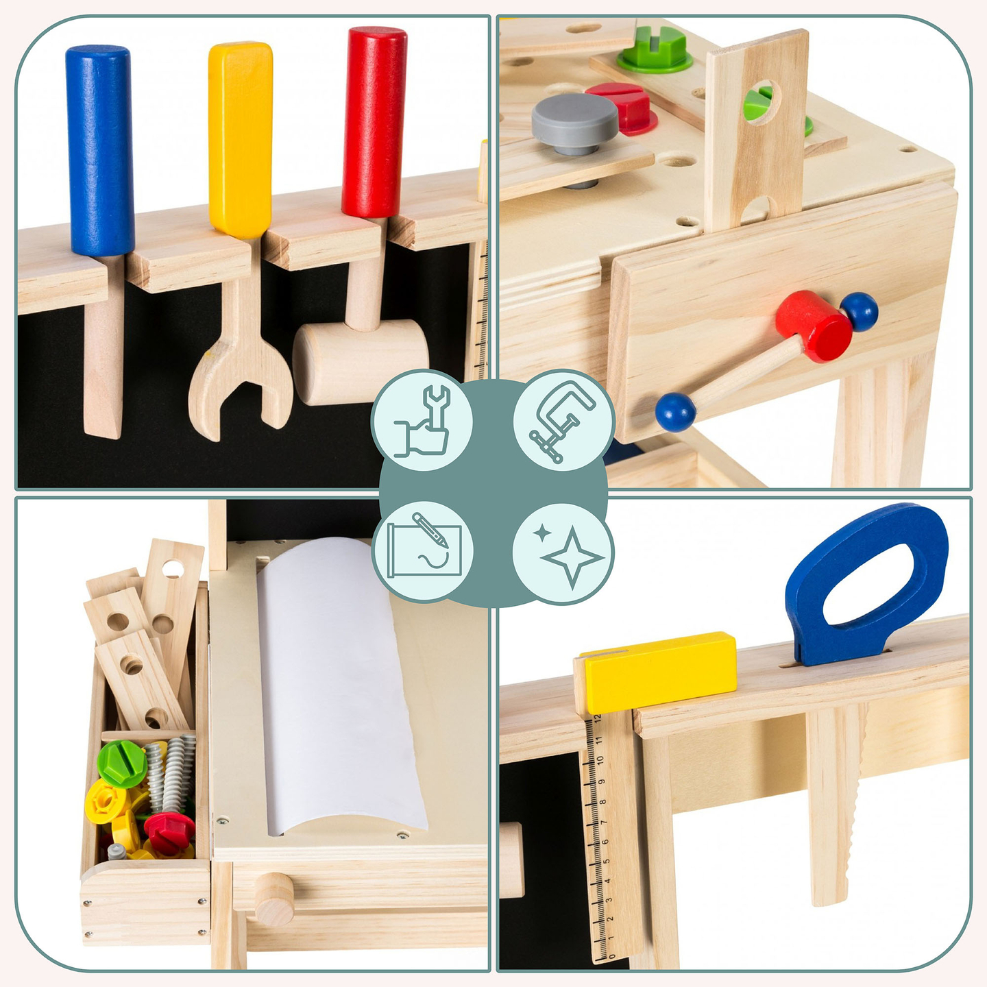 Drevená súprava pre domácich majstrov XXL - 75 dielov