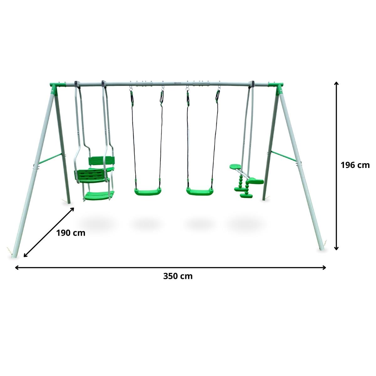 6-miestna hojdačka pre deti - záhradné ihrisko