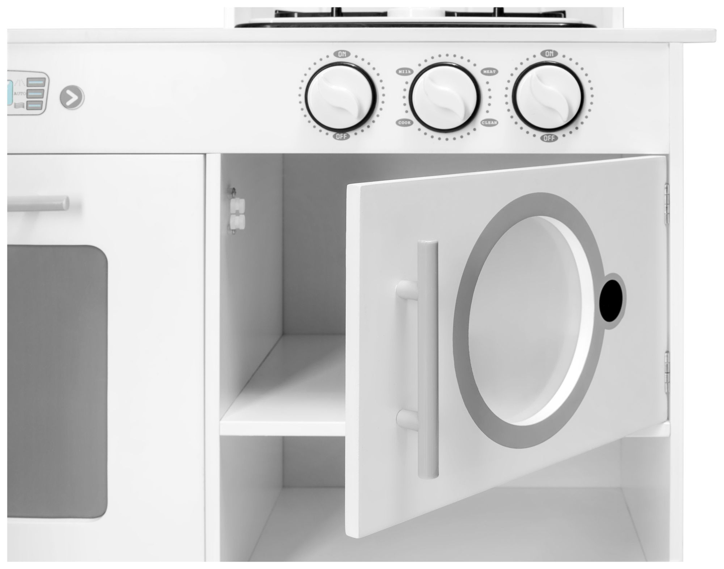 Rohová drevená kuchyňa XXXL s chladničkou, rúrou, práčkou, zásterou a príslušenstvom