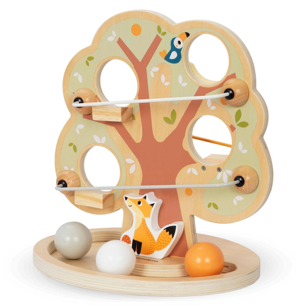 Drevená guľôčková šmýkačka - Zelený strom