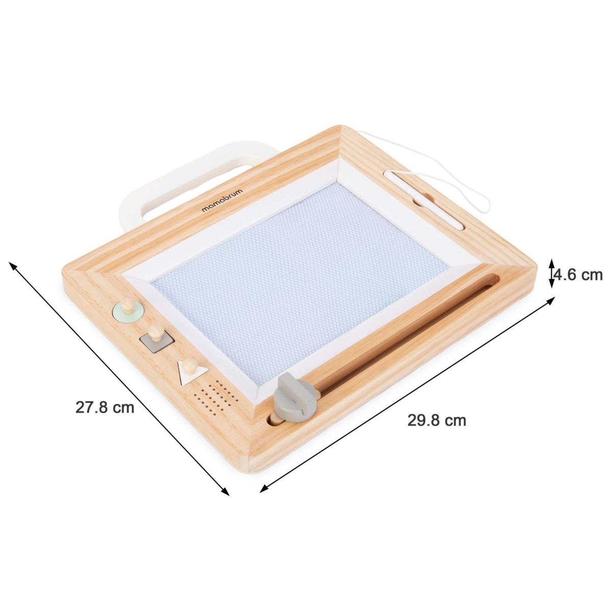 Drevený zošit s pečiatkami - doska na kreslenie