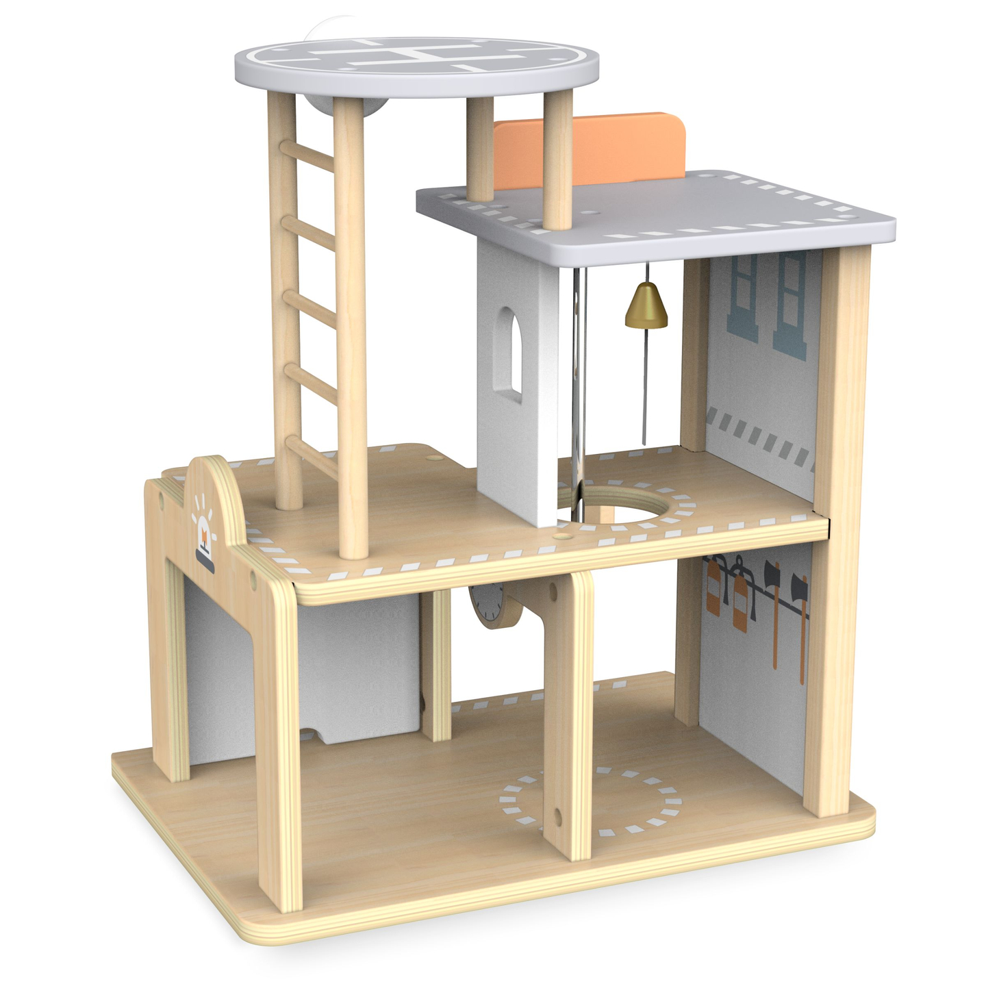 Drevená hasičská stanica s príslušenstvom, hasičský zbor