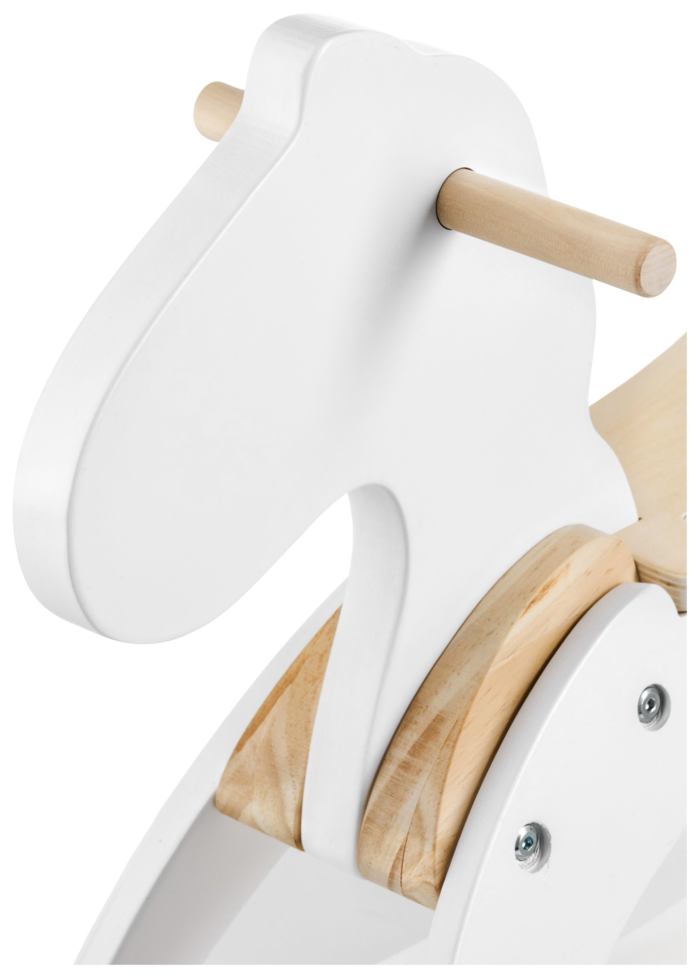 Drevený hojdací koník - biely - od 12 mesiacov.