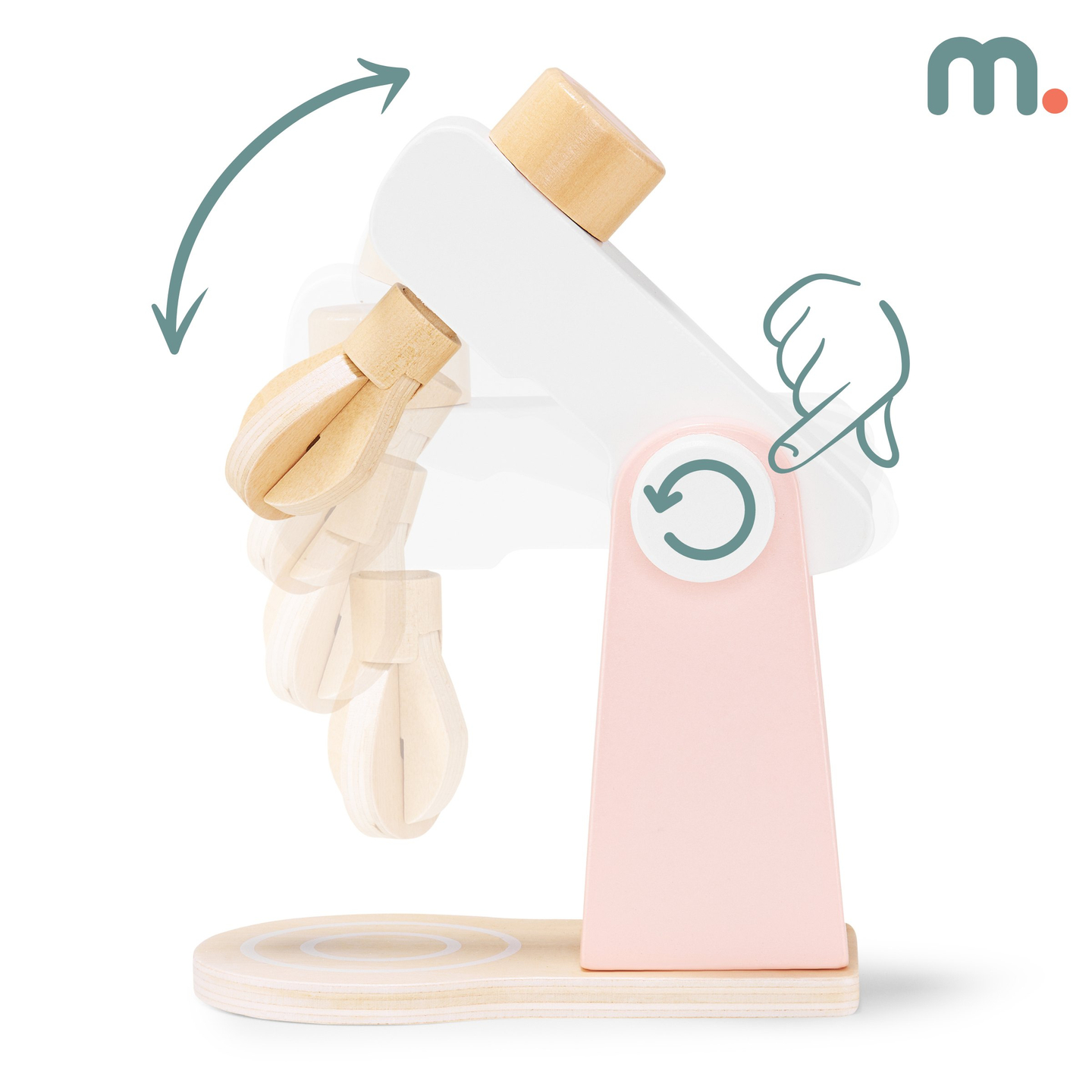 Drevená miešačka na cesto s príslušenstvom, pre deti