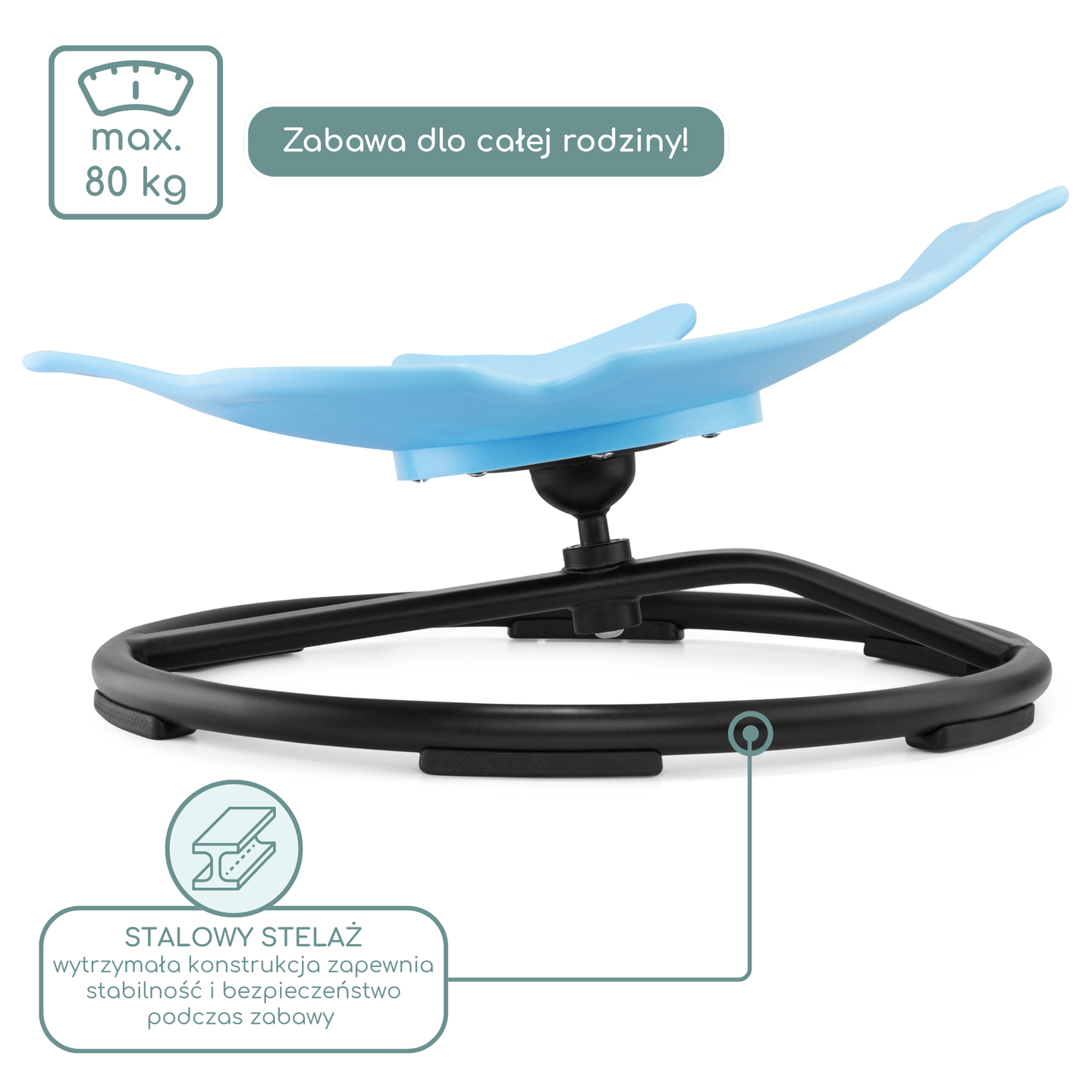 Mini kolotoč pre deti Ryba - modrý