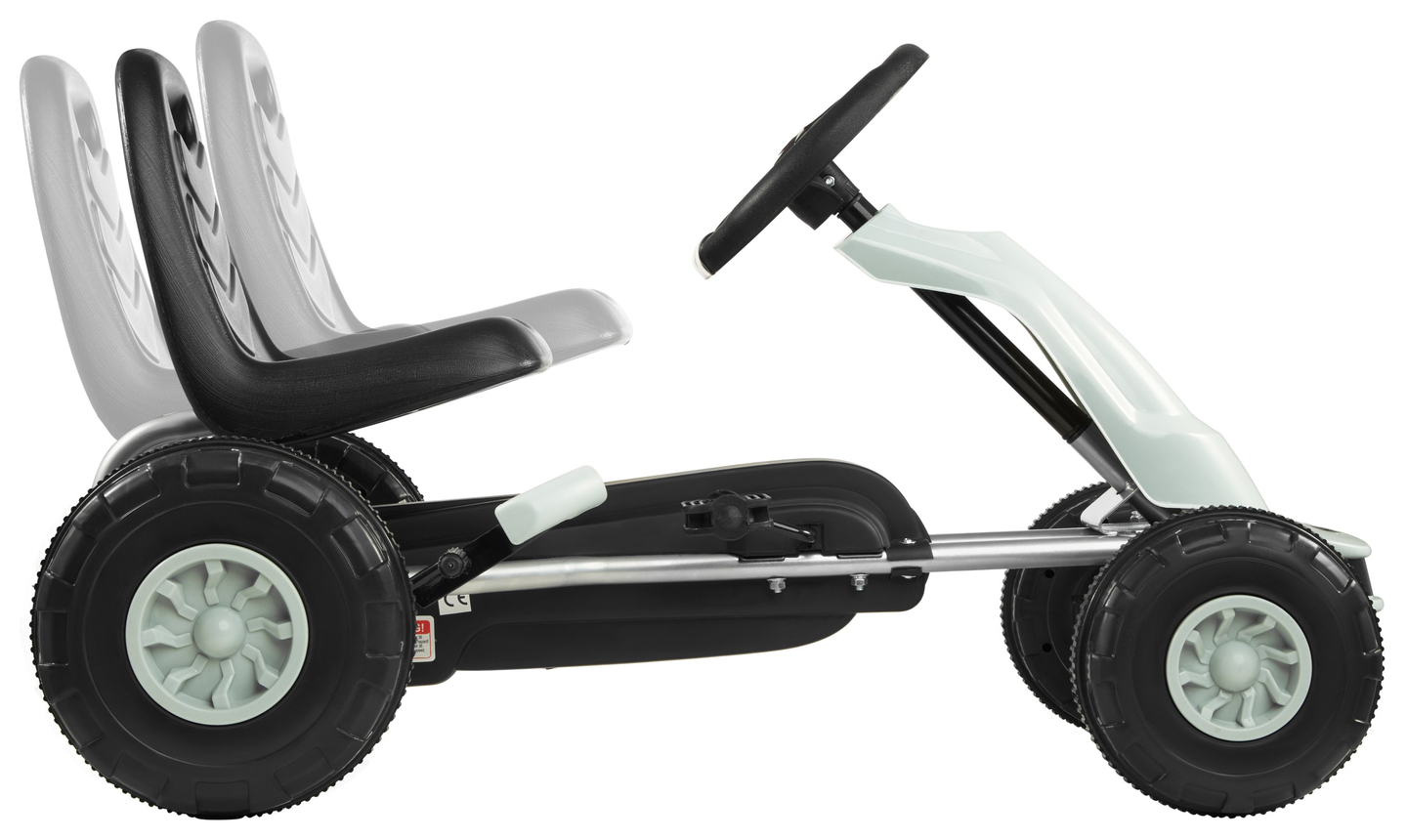 CHESTER motokára na pedáloch - jazda pre deti od 3 do 6 rokov - sivá