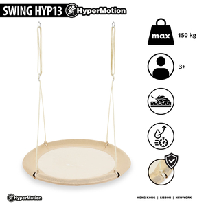 Hojdačka HyperMotion Bocianie hniezdo - priemer 100 cm, béžová farba
