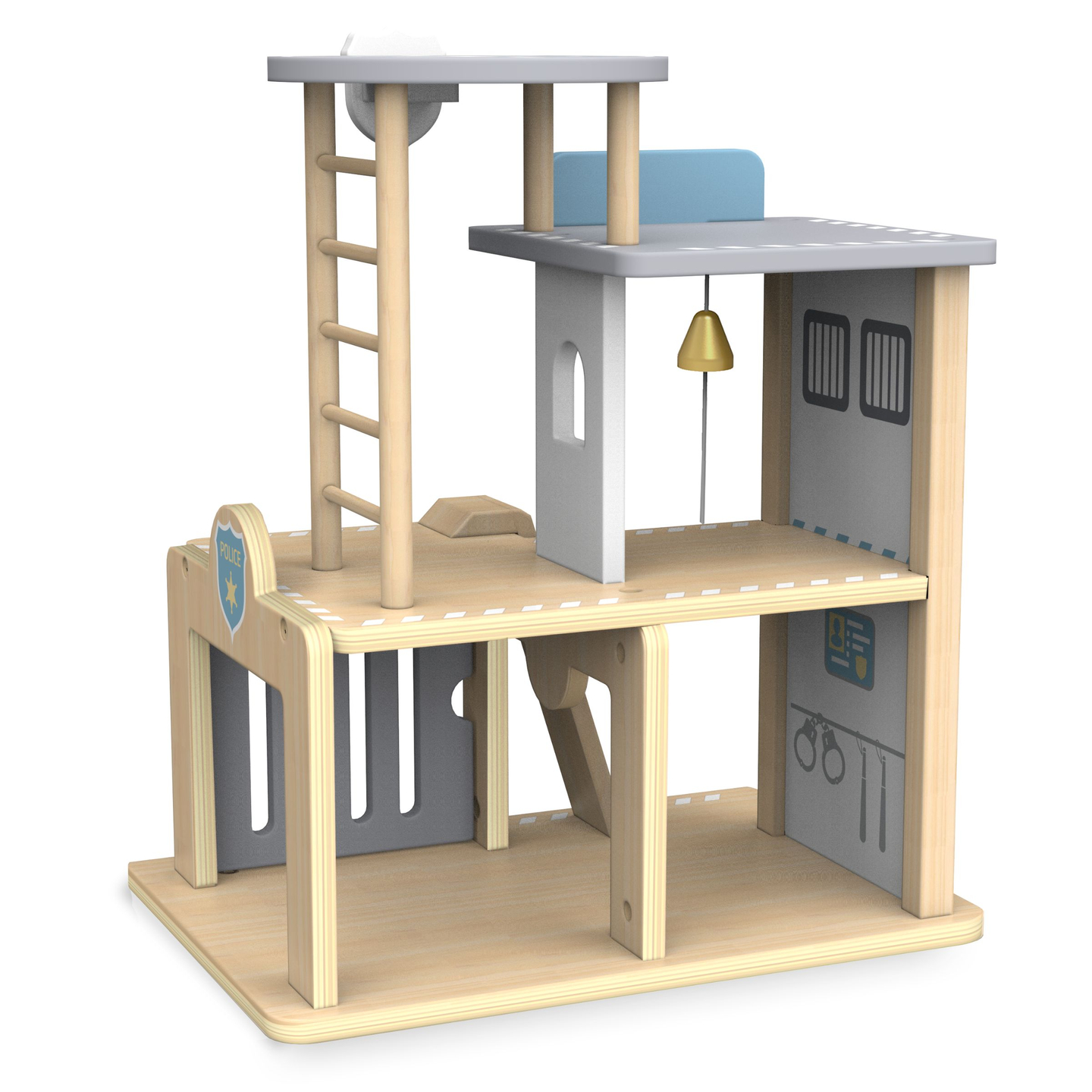 Drevená policajná stanica s príslušenstvom