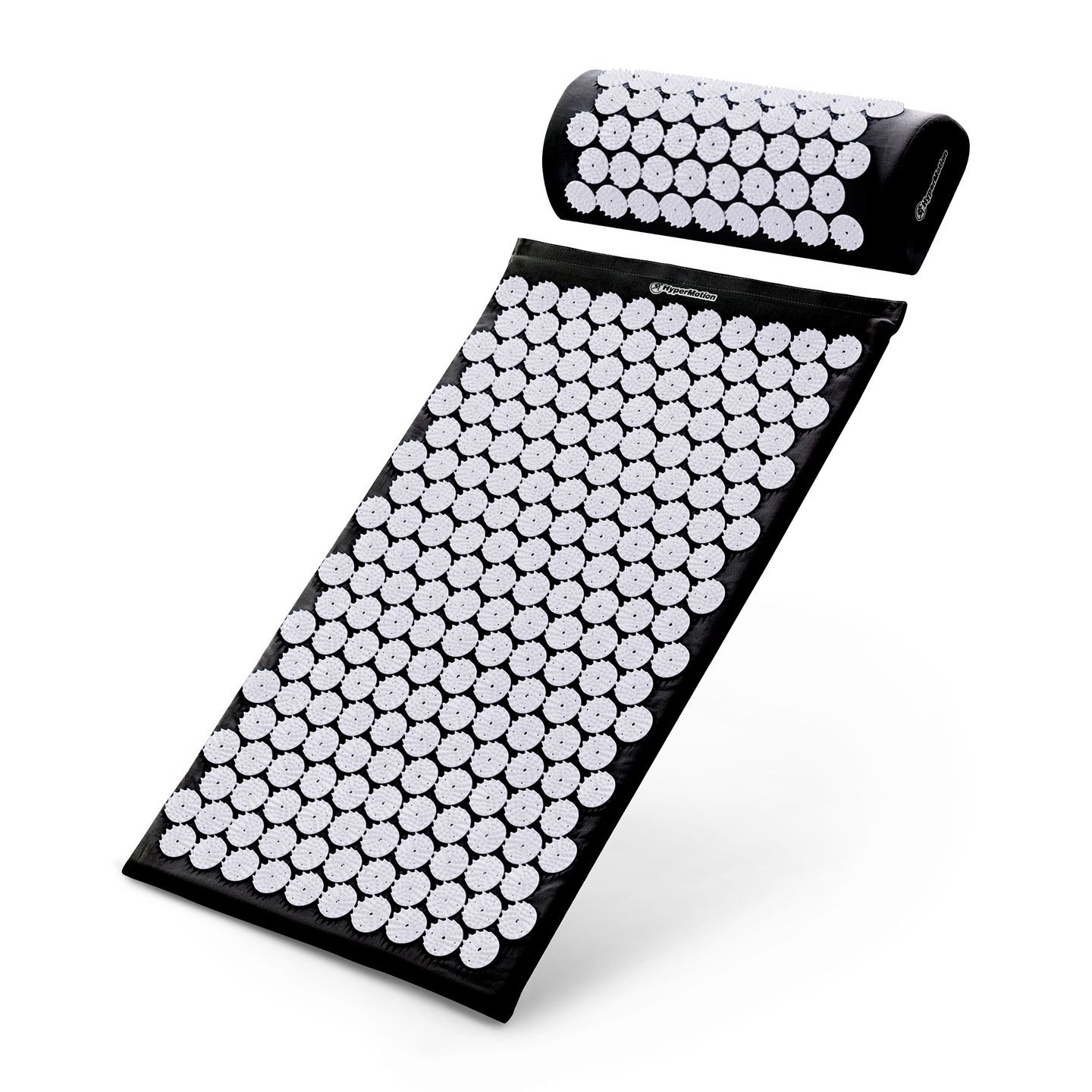 Akupresúrna podložka s vankúšom a poťahom - 72 cm HyperMotion čiernobiela