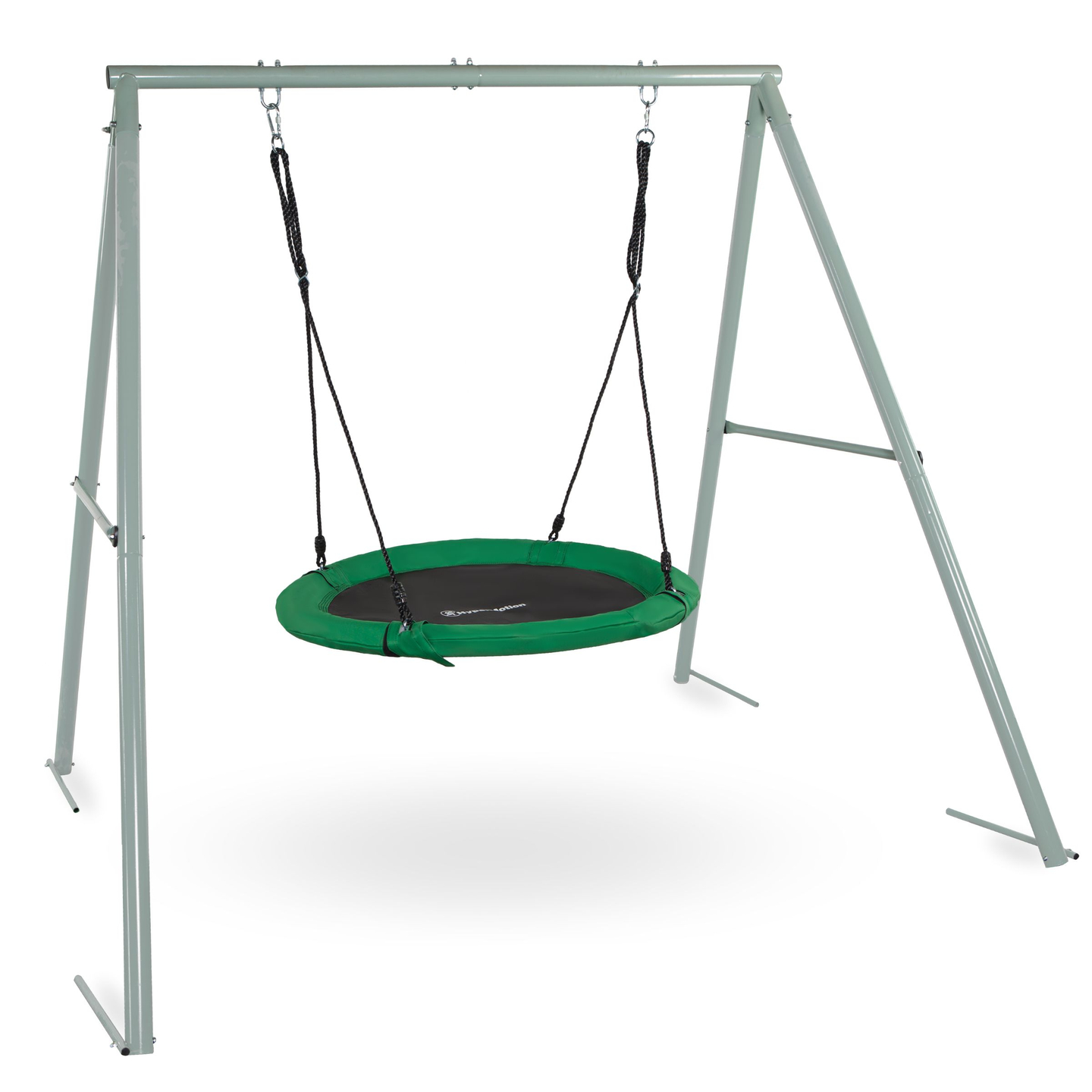 Záhradná hojdačka typu bocianie hniezdo s rámom a lanami