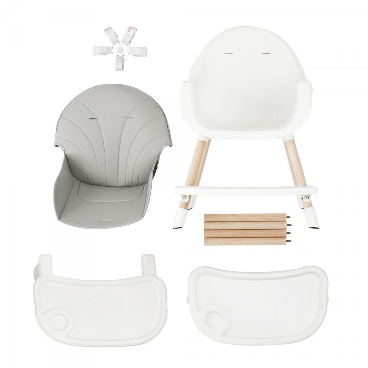 Kŕmna stolička AMELIA 3v1 Moby-System, sivá