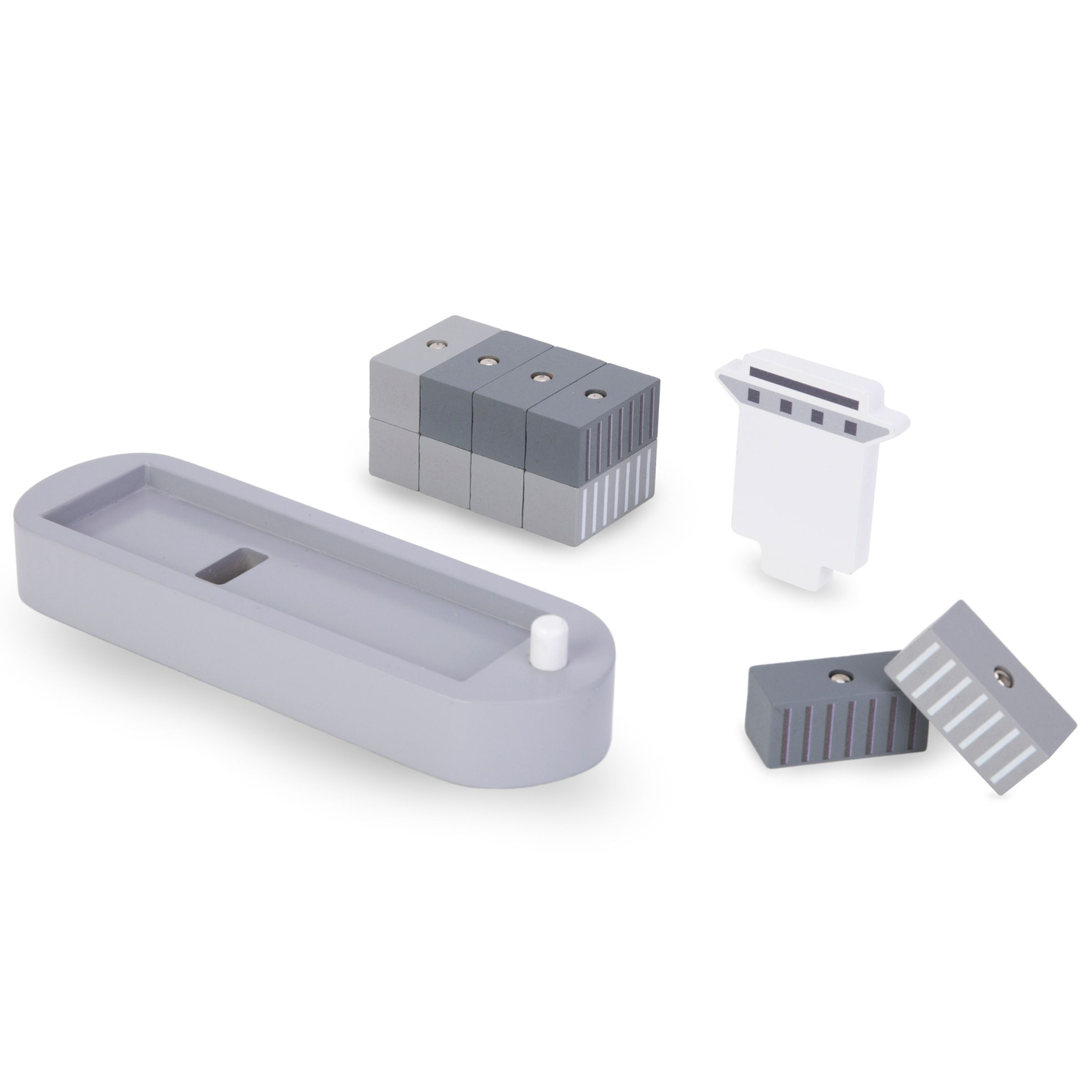 Mobilný prístavný žeriav s magnetickým navijakom a príslušenstvom - drevená súprava