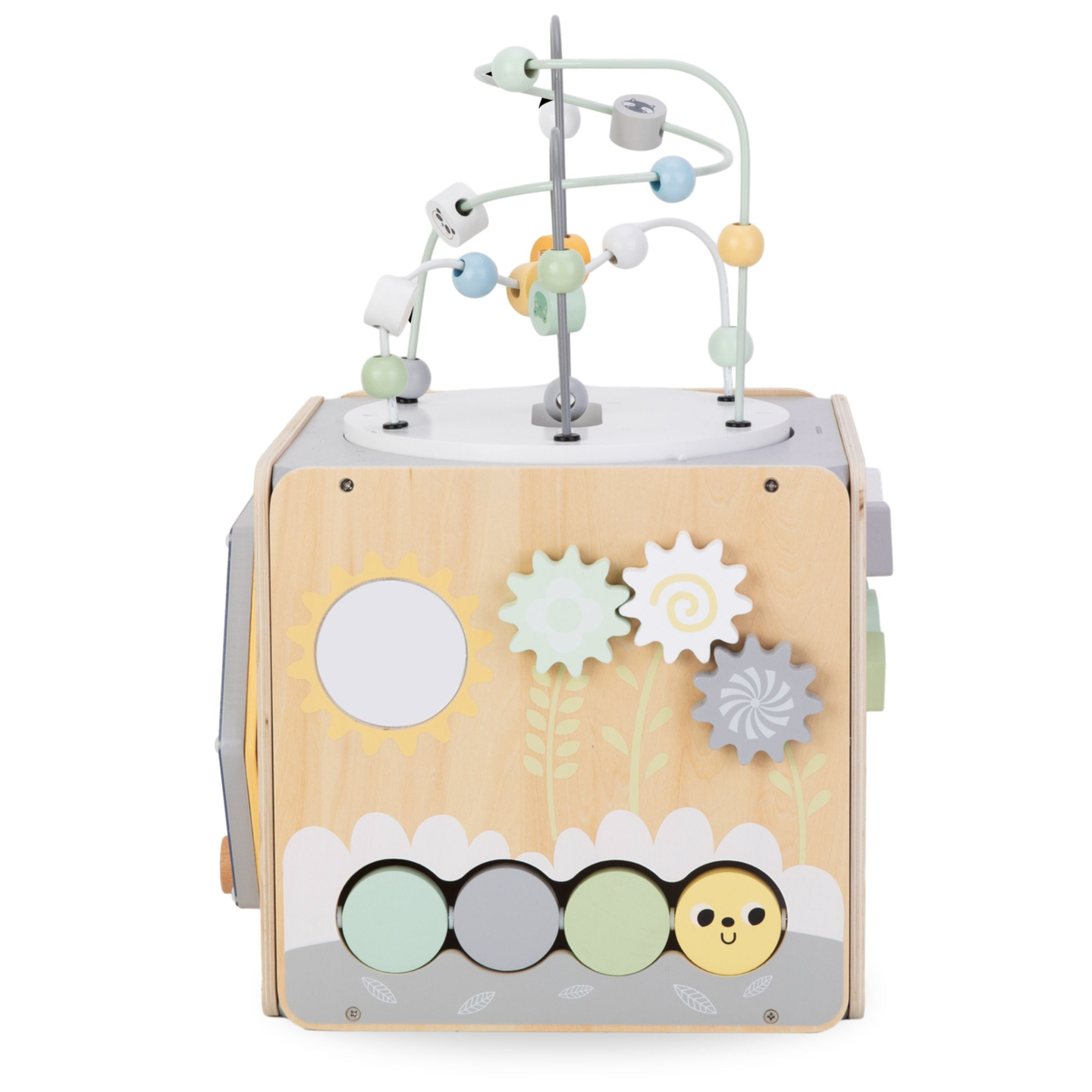 Veľká drevená kocka so slučkou - Montessori