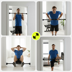 Nastaviteľná hrazda HyperMotion 74-100 cm, 200 kg, čierna