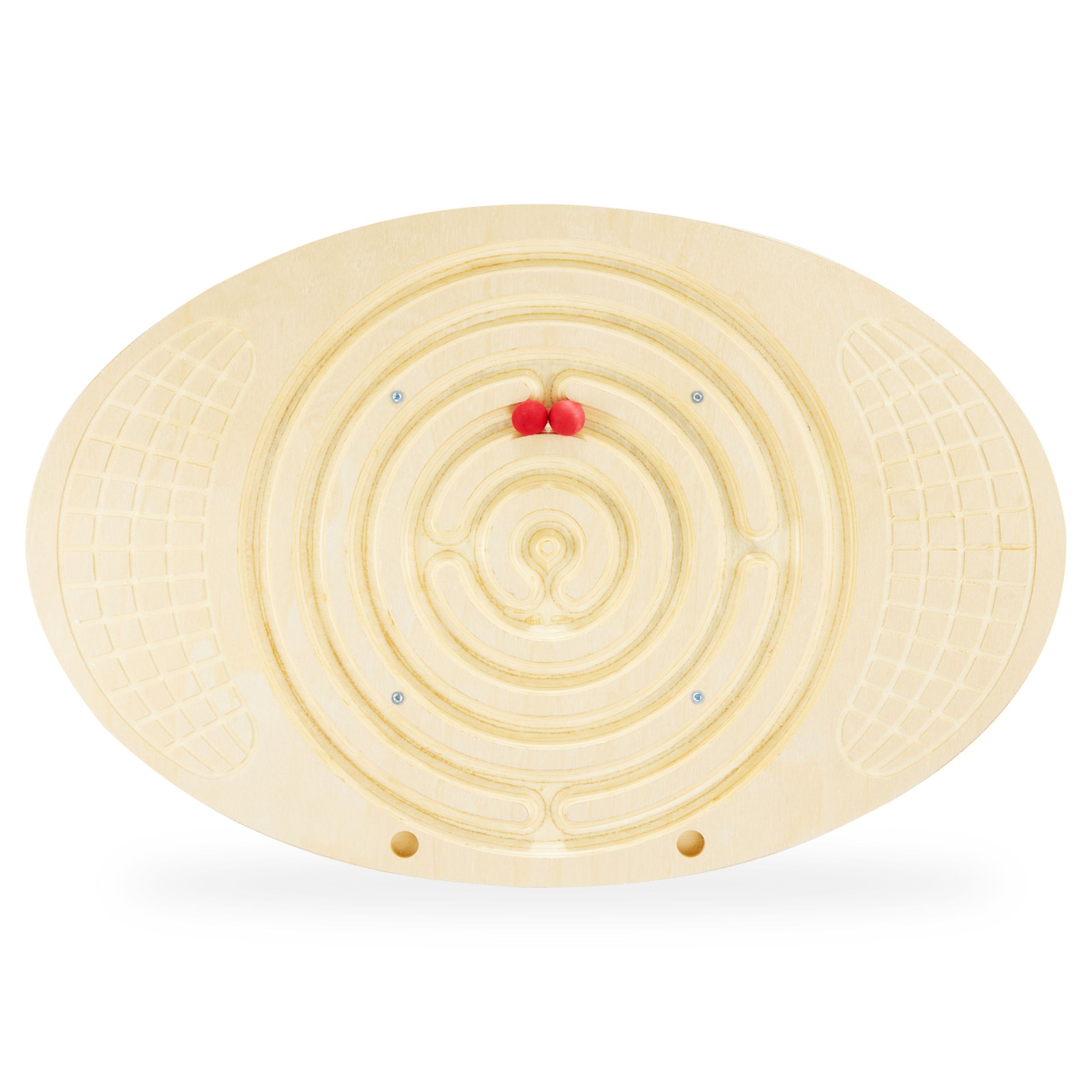 Drevená balančná doska s bludiskom a loptičkami - balančná hojdačka