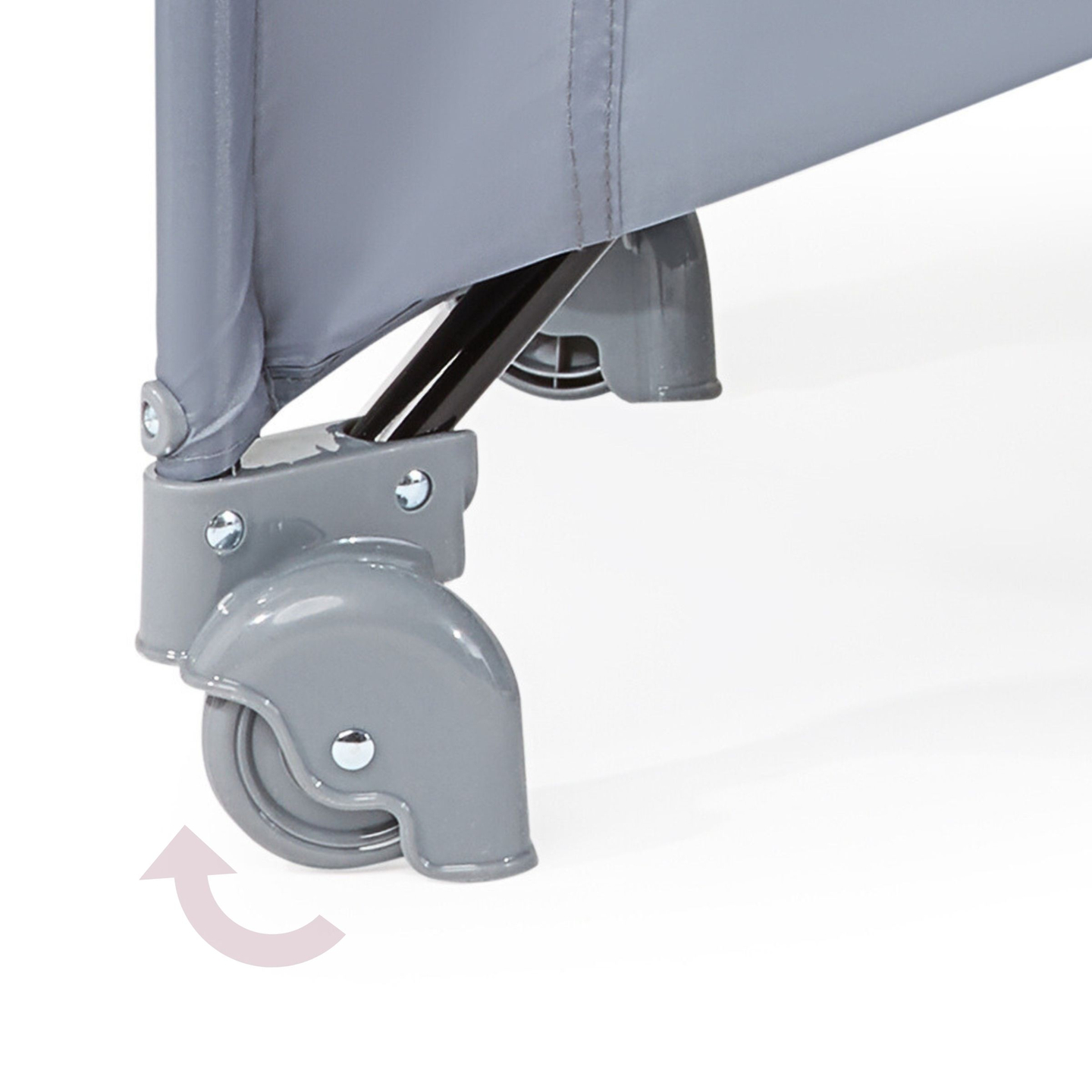 Cestovná postieľka / ohrádka 2 úrovne s prebaľovacím pultom, strieškou a matracom Happy Traveler BASIC PLUS - šedá