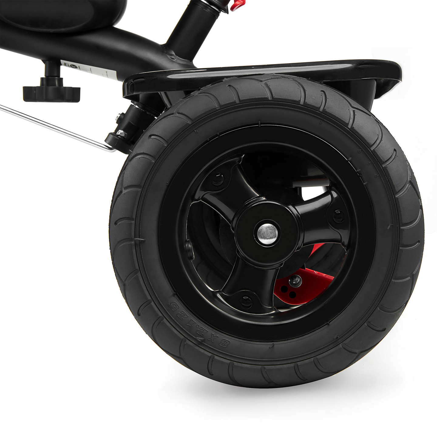 Trojkolka pre deti od 1 do 4 rokov - TOBI FREY - sivá farba - otočná - pumpované kolesá + tlačné koleso