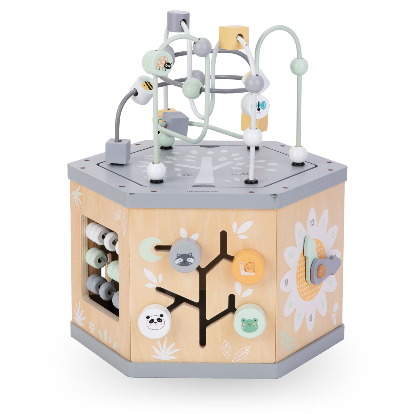 Interaktívna drevená vzdelávacia kocka 7 v 1 - motorická slučka