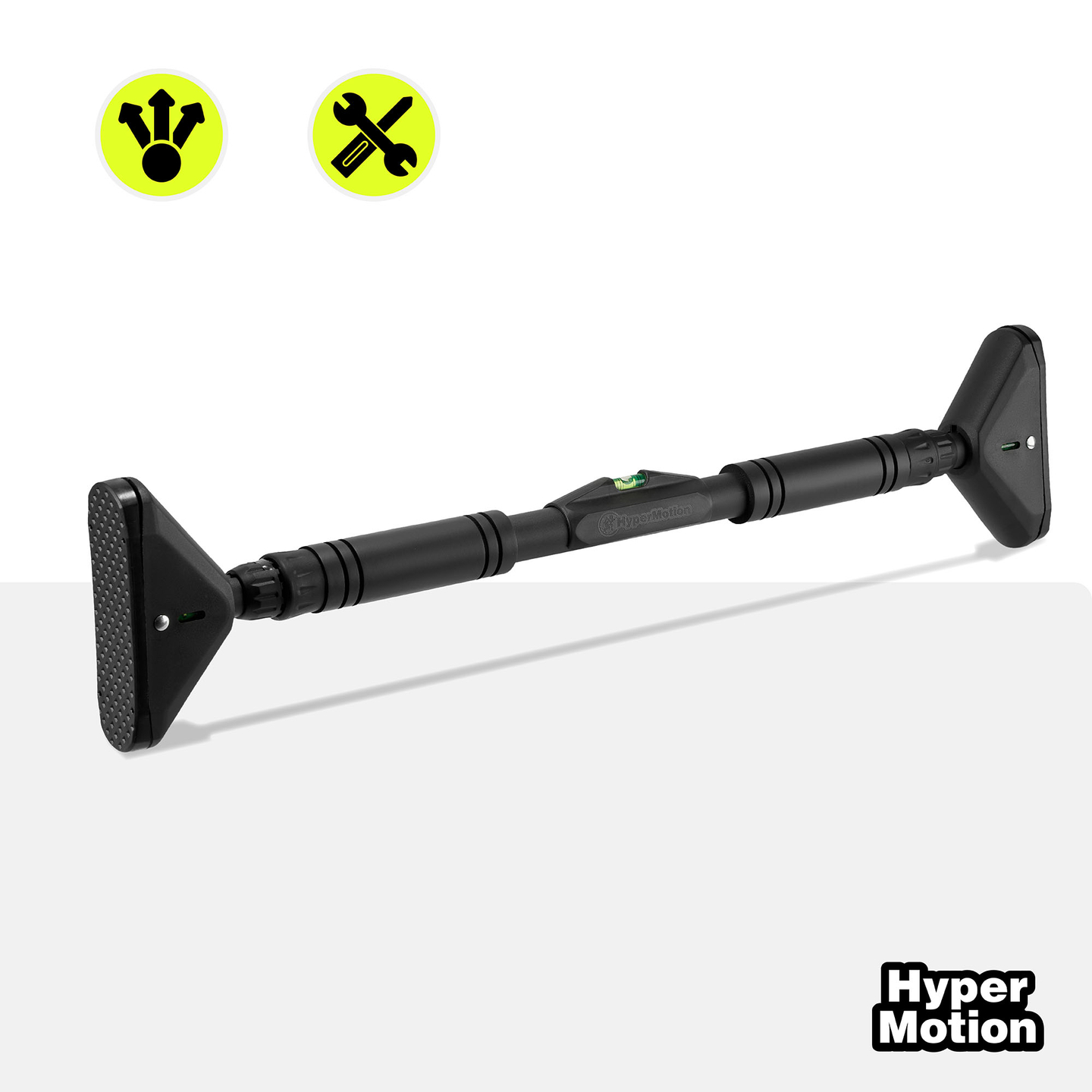 Nastaviteľná hrazda HyperMotion 70–100 cm, 200 kg, čierna