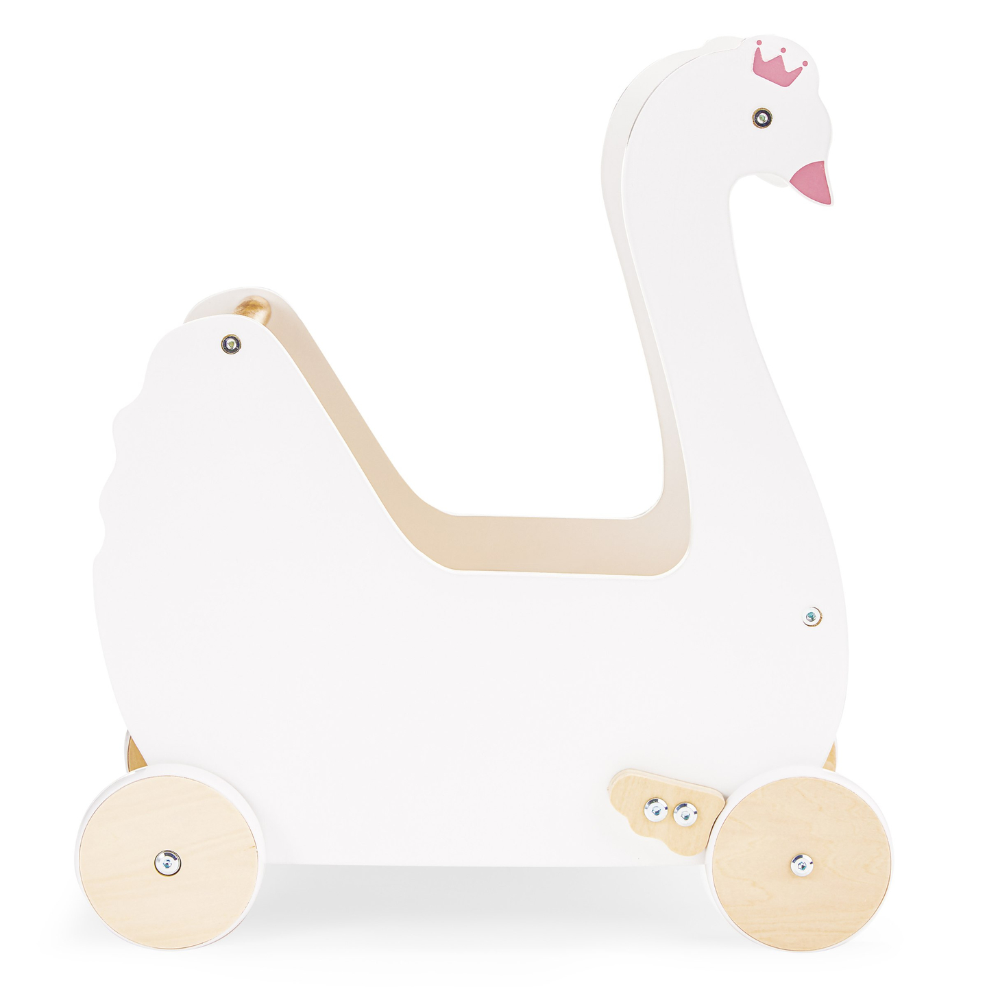 Drevený kočík pre bábiky - Swan