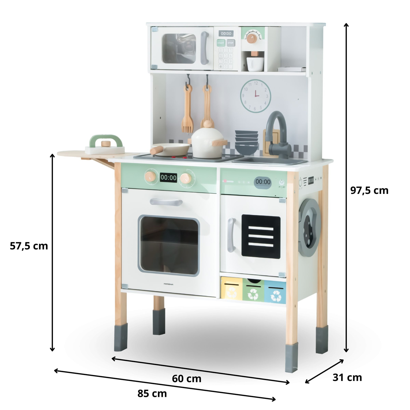 Interaktívna kuchyňa s práčkou, umývačkou riadu a tabuľou