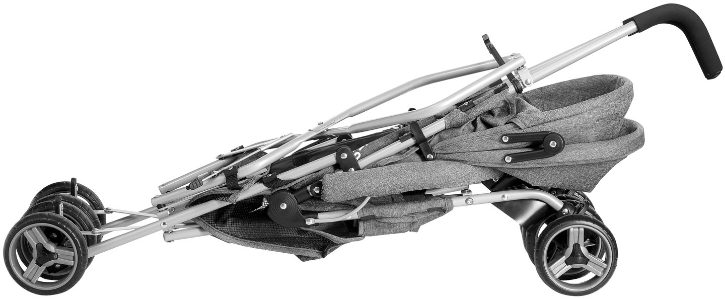 Ľahký skladací kočík Moby-System Barton farba: sivá
