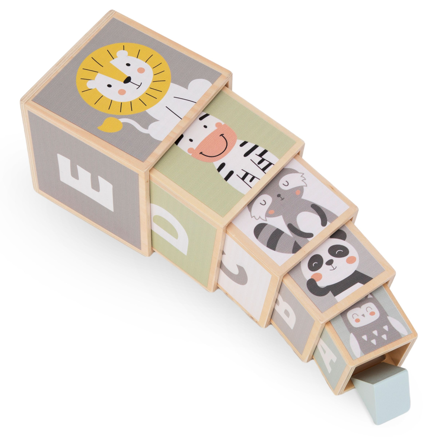 Drevená veža - triedička tvarov čísla abeceda zvieratá