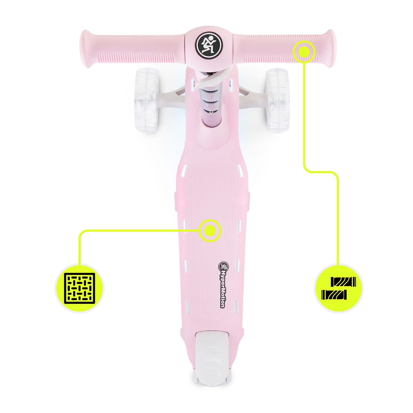 Balančná kolobežka HyperMotion BECKY - RGB LED osvetlenie, ružová