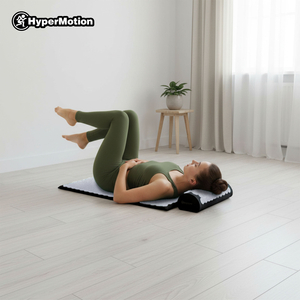 Akupresúrna podložka s vankúšom a poťahom - 72 cm HyperMotion čiernobiela