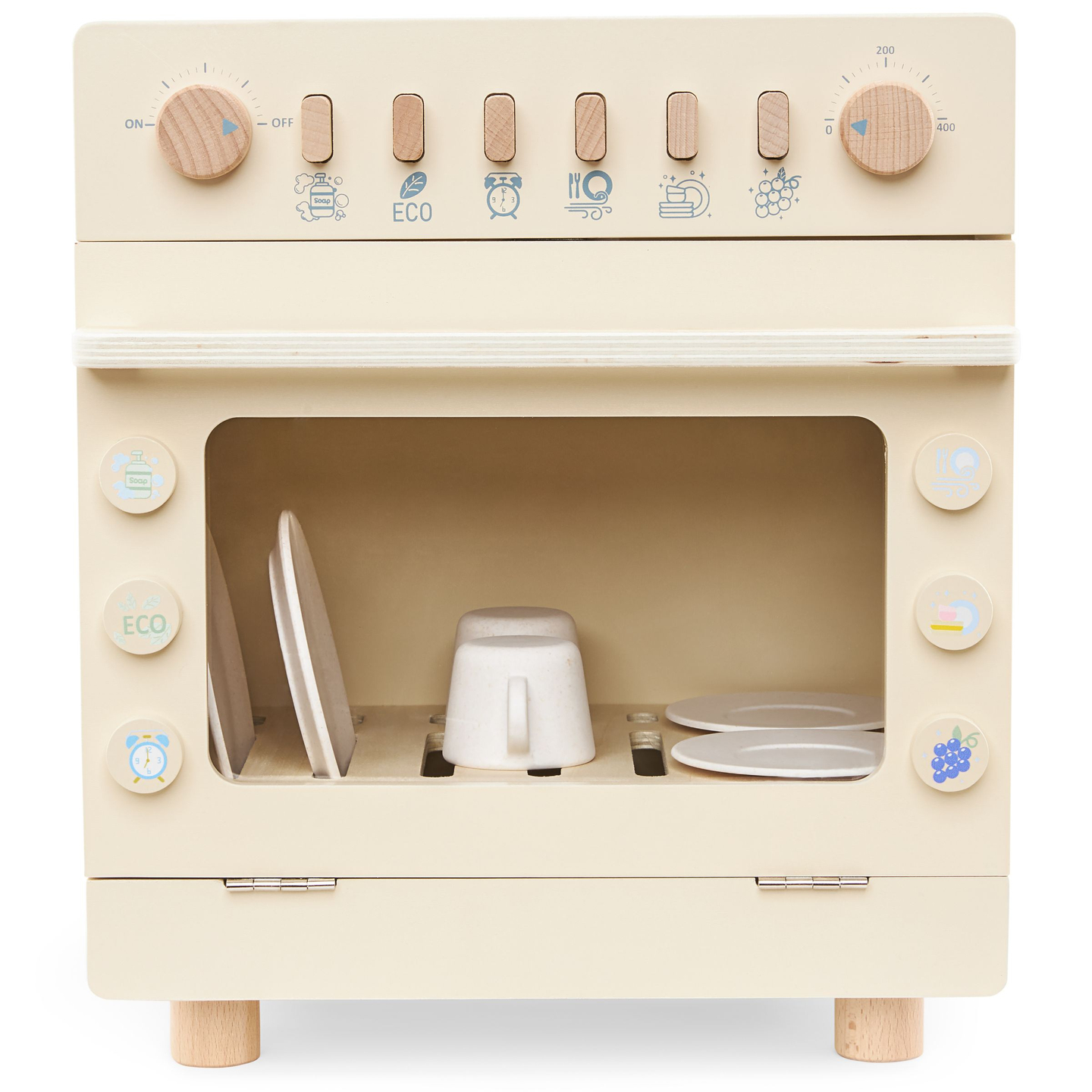 Drevená umývačka riadu s príslušenstvom