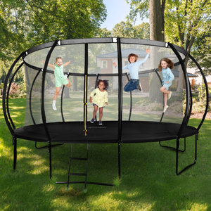 XXXL záhradná trampolína pre deti HyperMotion - 487 cm 16FT - s rebríkom a vnútornou sieťou - pre dom a záhradu - max 150 kg