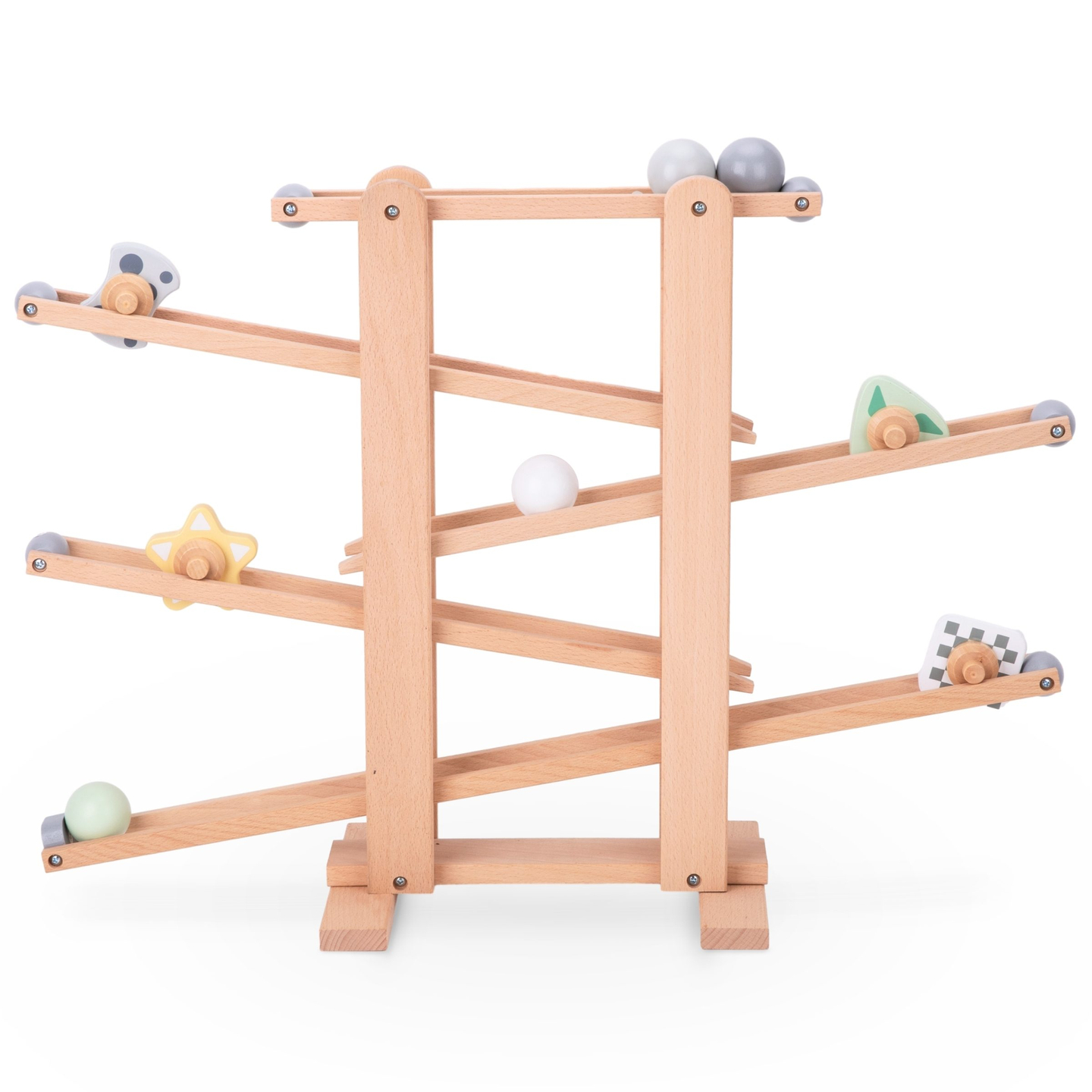 Veľká drevená slepá ulička - šmýkačka s točiacimi sa prvkami