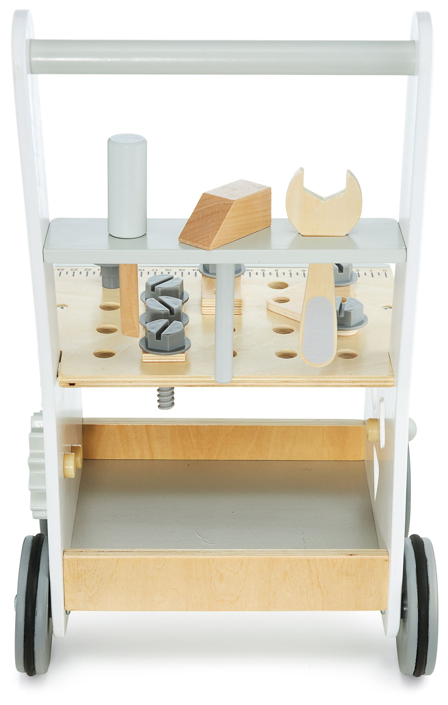 Drevené chodítko 3 v 1, tlačiareň + dielňa - 47 prvkov